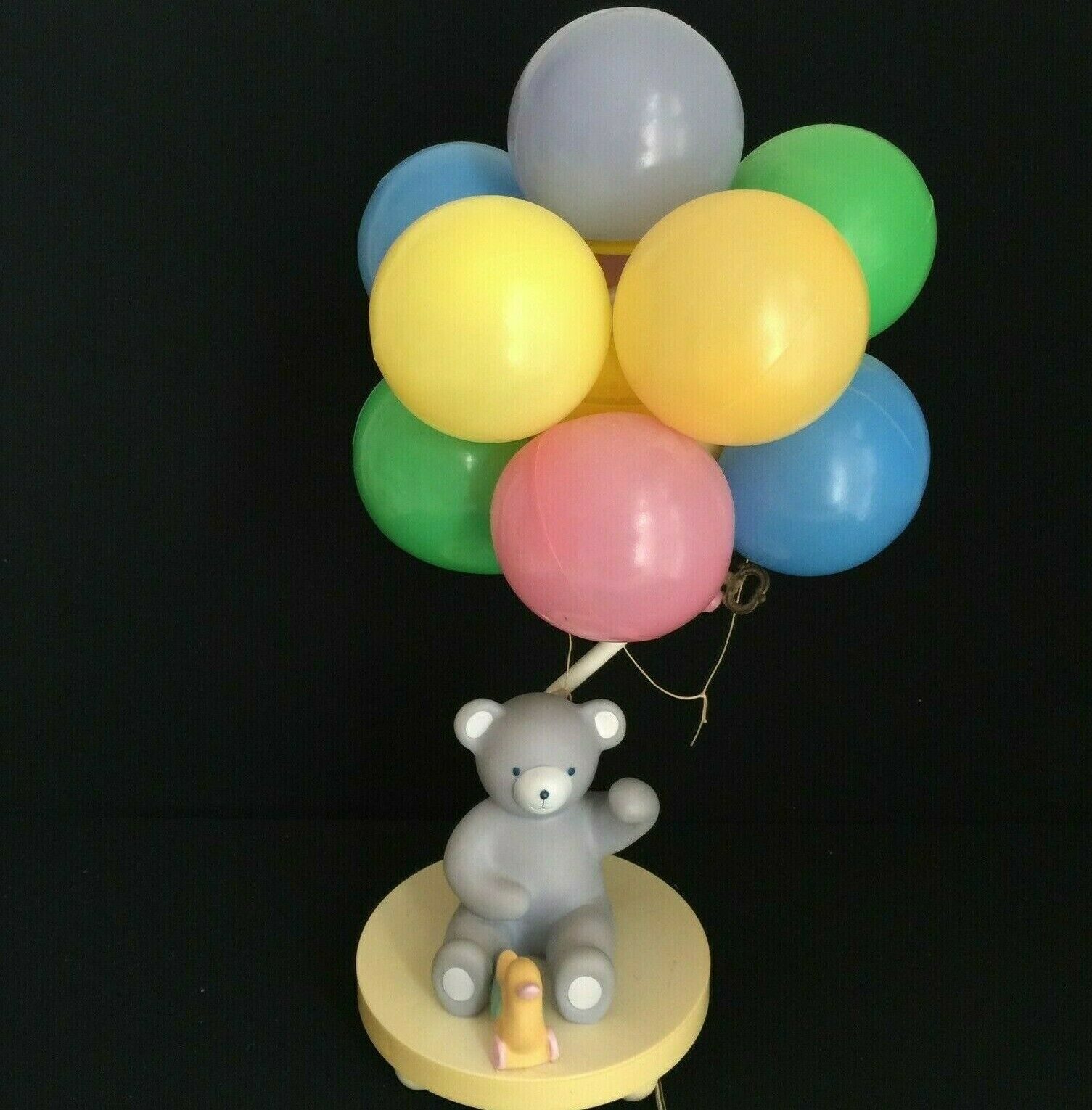 Dolly Inc Teddy Bear Duck Pastel Balloon Night Light Lamp Works 1 Owner Rare