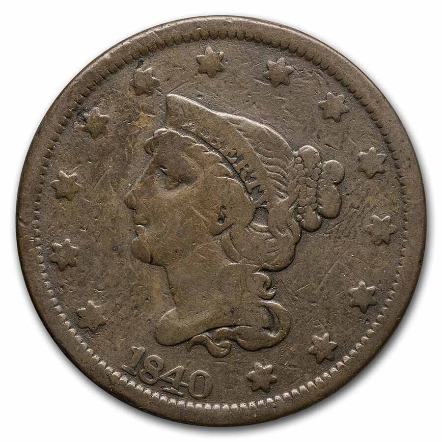 1840 Large Cent Lg Date Vg - Sku#24726